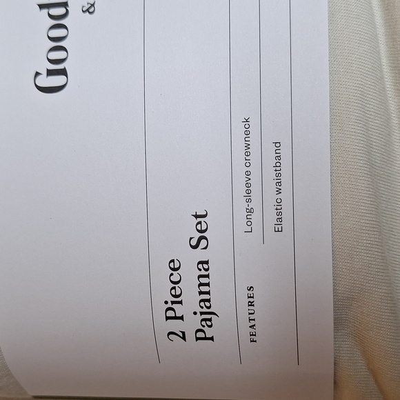 NEW! Men's 2pc Big & Tall Plaid Microfleece Pajama PJ Set, Cream - Goodfellow - Picture 5 of 8